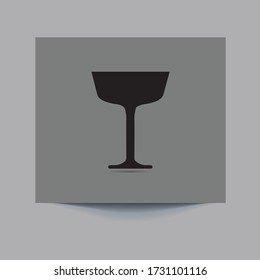 drinks glass. Vector image of the champagne glasses icon. 