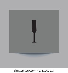 drinks glass. Vector image of the champagne glasses icon. 
