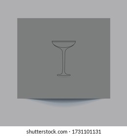 bebidas de vidrio. Imagen vectorial del icono de las gafas de champán. 