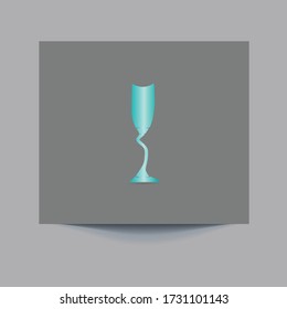 Glas trinkt. Vector Bild der Champagnergläser Ikone. 