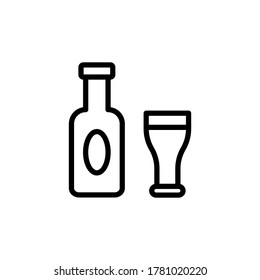 Drinks, goblet icon. Simple line, outline vector elements of rock n roll icons for ui and ux, website or mobile application