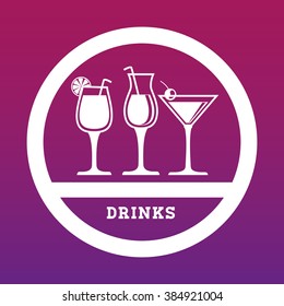 Drinks icon design 