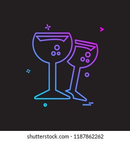 Drinks icon design vector