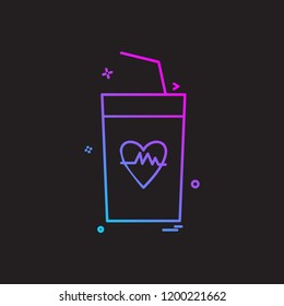 Drinks icon design vector