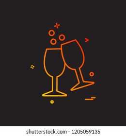 Drinks icon design vector