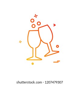 Drinks icon design vector
