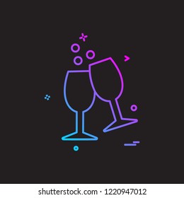 Drinks icon design vector