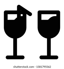 drinks icon glyph vector design