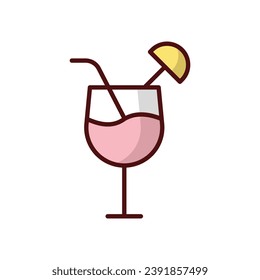 Trinksymbol einzeln auf weißem Hintergrund, Vektorgrafik.