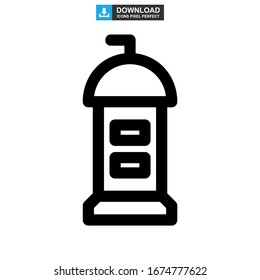 Icono de bebidas logotipo símbolo de signo aislado Ilustración vectorial - Iconos vectoriales de estilo negro de alta calidad
