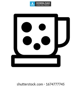 Icono de bebidas logotipo símbolo de signo aislado Ilustración vectorial - Iconos vectoriales de estilo negro de alta calidad

