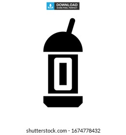 Icono de bebidas logotipo símbolo de signo aislado Ilustración vectorial - Iconos vectoriales de estilo negro de alta calidad
