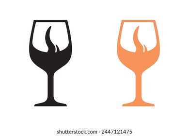 Drinks icon over white background, silhouette and flat style concept. vector illustration