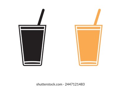 Getränkesymbol über weißem Hintergrund, Silhouette und flachem Stilkonzept. Vektorillustration