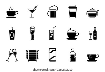 drinks icon set