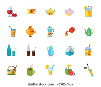 Drinks icon set