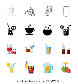 Drinks icon set