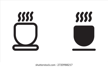conjunto de ícone de bebidas, água cintilante, café gelado