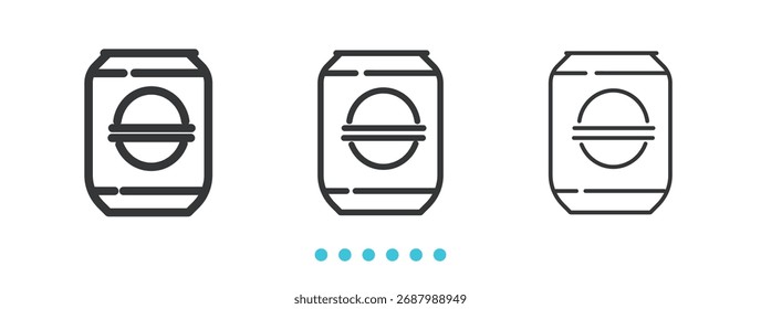 Ícone de bebidas. Vetor de ícone de linha fina