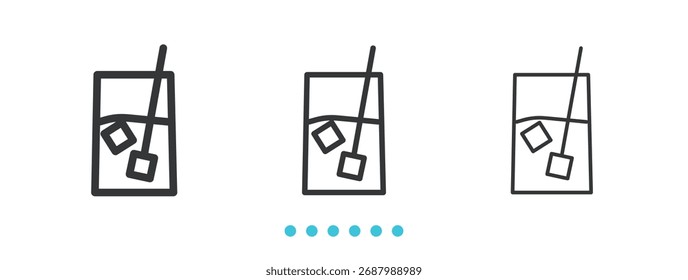 Drinks Icon. Thin line icon vector