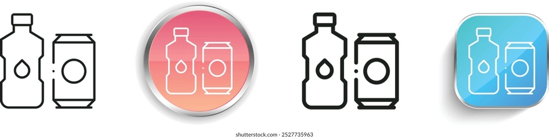 drinks icon. Thin Linear, Regular and Button Style Design Isolated On White Background