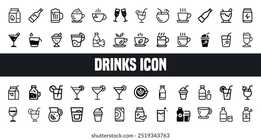 Bebidas Icon Diseño de Vector: Moderno y Versátil