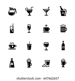 Drinks Icons // Black Series - Vector icons for your digital or print projects.