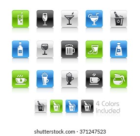 Drinks Icons / The file Includes 4 color versions in different layers.