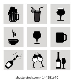 drinks icons over white background vector illustration