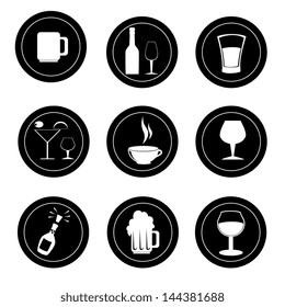 drinks icons over white background vector illustration