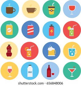 drinks icons set