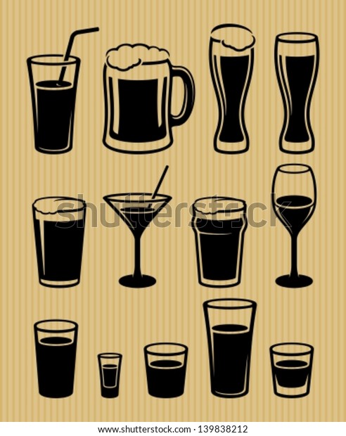 Drinks icons\
set