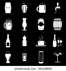 Drinks icons set illustration