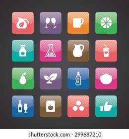 drinks icons universal set for web and mobile