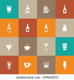 drinks icons universal set for web and mobile