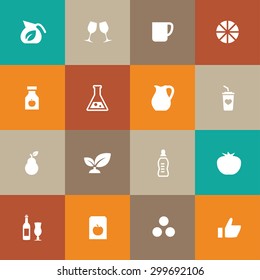 drinks icons universal set for web and mobile