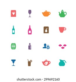 drinks icons universal set for web and mobile