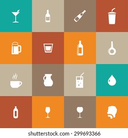 drinks icons universal set for web and mobile