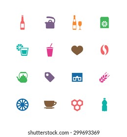 drinks icons universal set for web and mobile