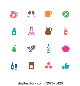 drinks icons universal set for web and mobile