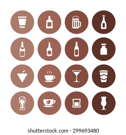 drinks icons universal set for web and mobile