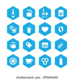 drinks icons universal set for web and mobile