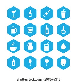 drinks icons universal set for web and mobile