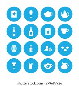 drinks icons universal set for web and mobile