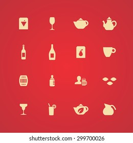 drinks icons universal set for web and mobile