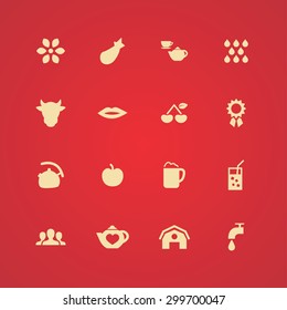 drinks icons universal set for web and mobile