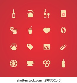 drinks icons universal set for web and mobile