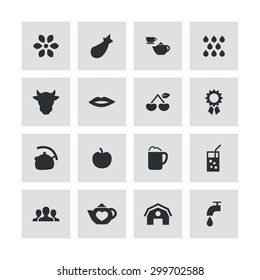 drinks icons universal set for web and mobile