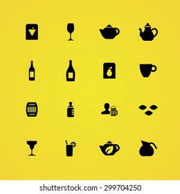 drinks icons universal set for web and mobile
