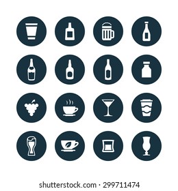 drinks icons universal set for web and mobile